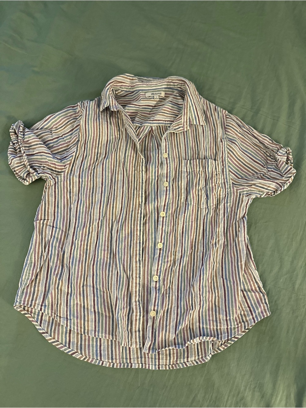 Madewell Casual Striped Button-Up Shirt - Multi Color